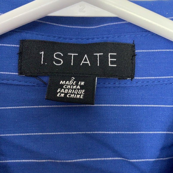1. STATE Lady blue Button down dress - Picture 3 of 7